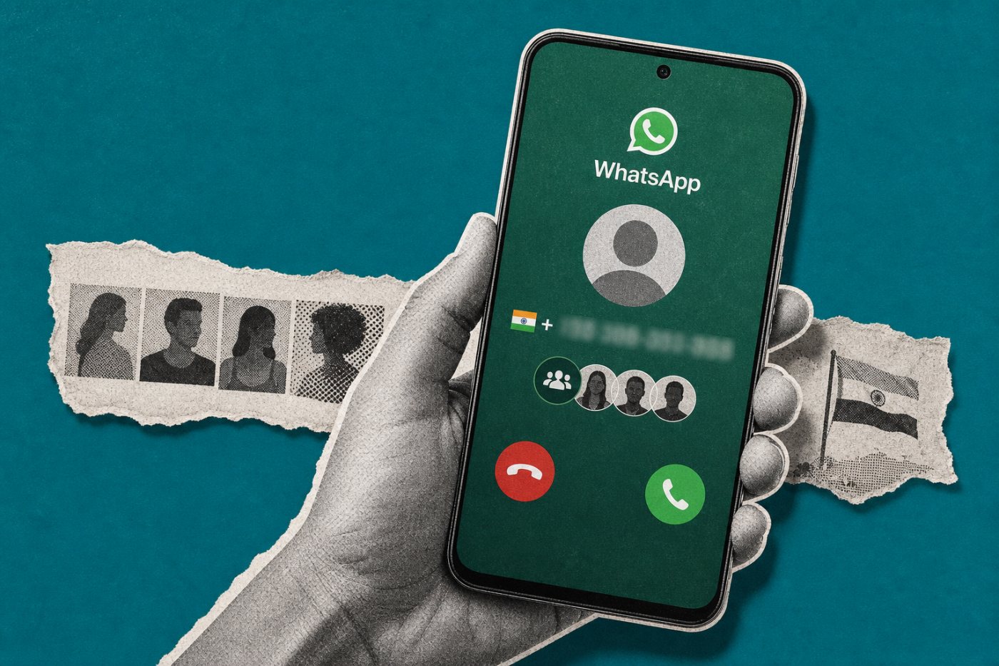 Android पर अनजान WhatsApp कॉल के साथ देश और साझा समूह का संदर्भ