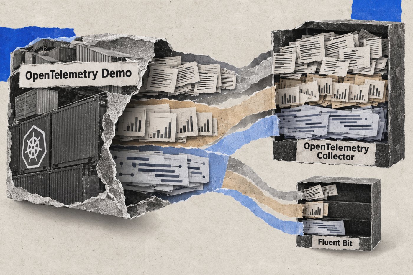 В предварительном опыте с OpenTelemetry Demo через Fluent Bit дошло меньше журналов, записей метрик и трассировок, чем через OpenTelemetry Collector.
