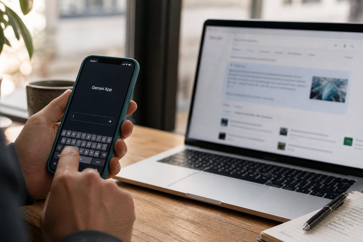 Interacciones separadas con Gemini App y las funciones de inteligencia artificial de Google Search, medidas como audiencias distintas.