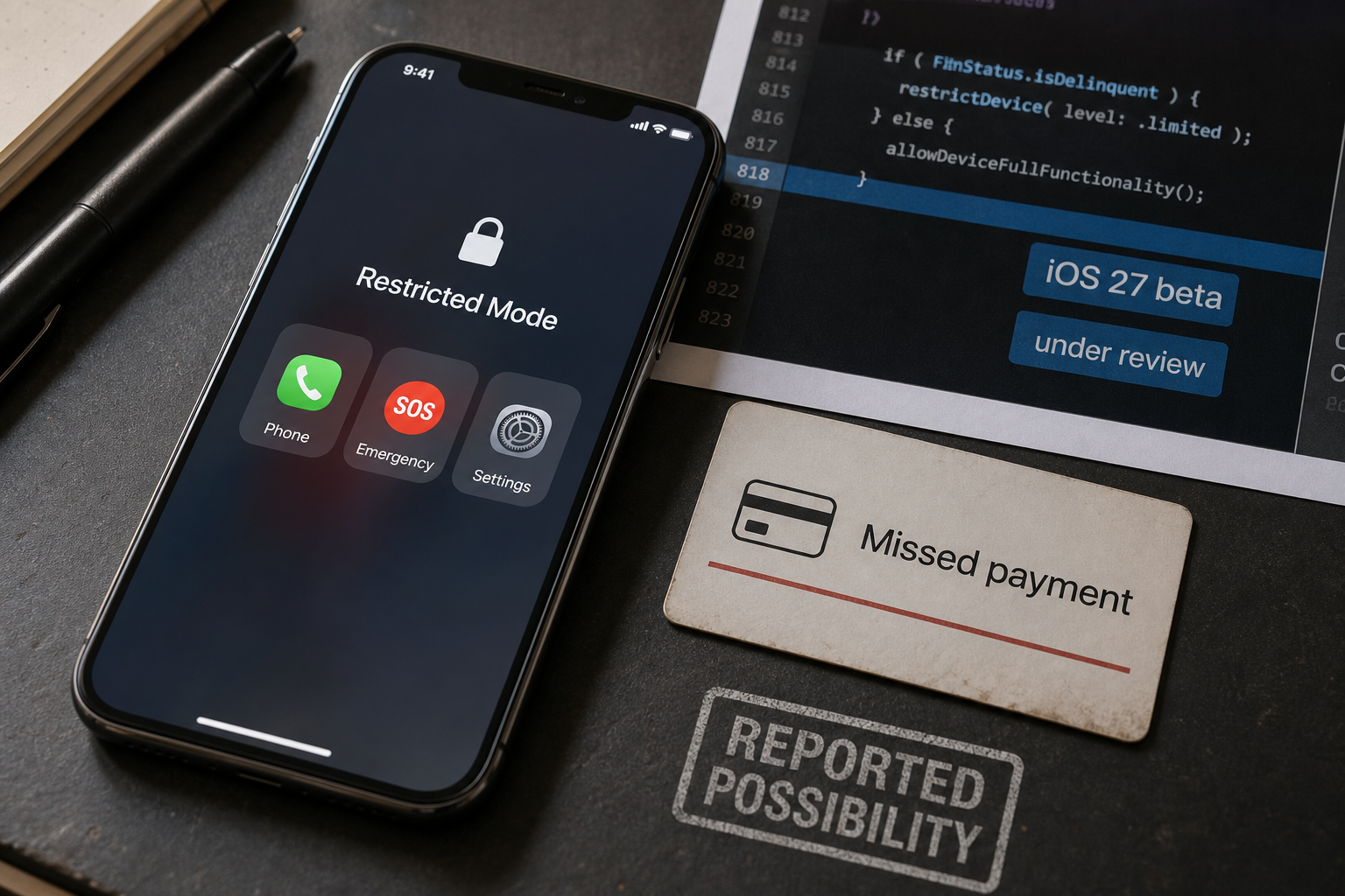 Reported iOS 27 financing restriction possibility after a missed payment