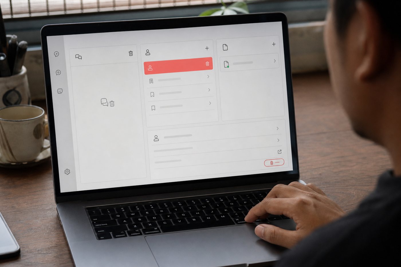 Riwayat chat, memori AI, sumber terhubung, dan data akun diperiksa sebagai lapisan yang berbeda.