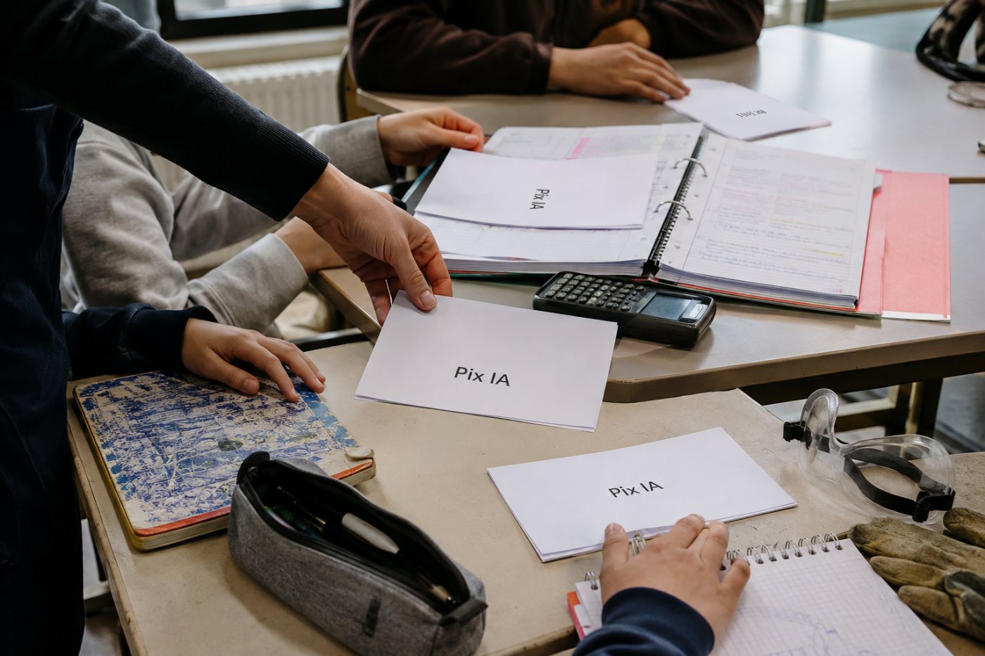 Élèves de 4e, de seconde et de première année de CAP engagés dans les parcours obligatoires Pix IA.