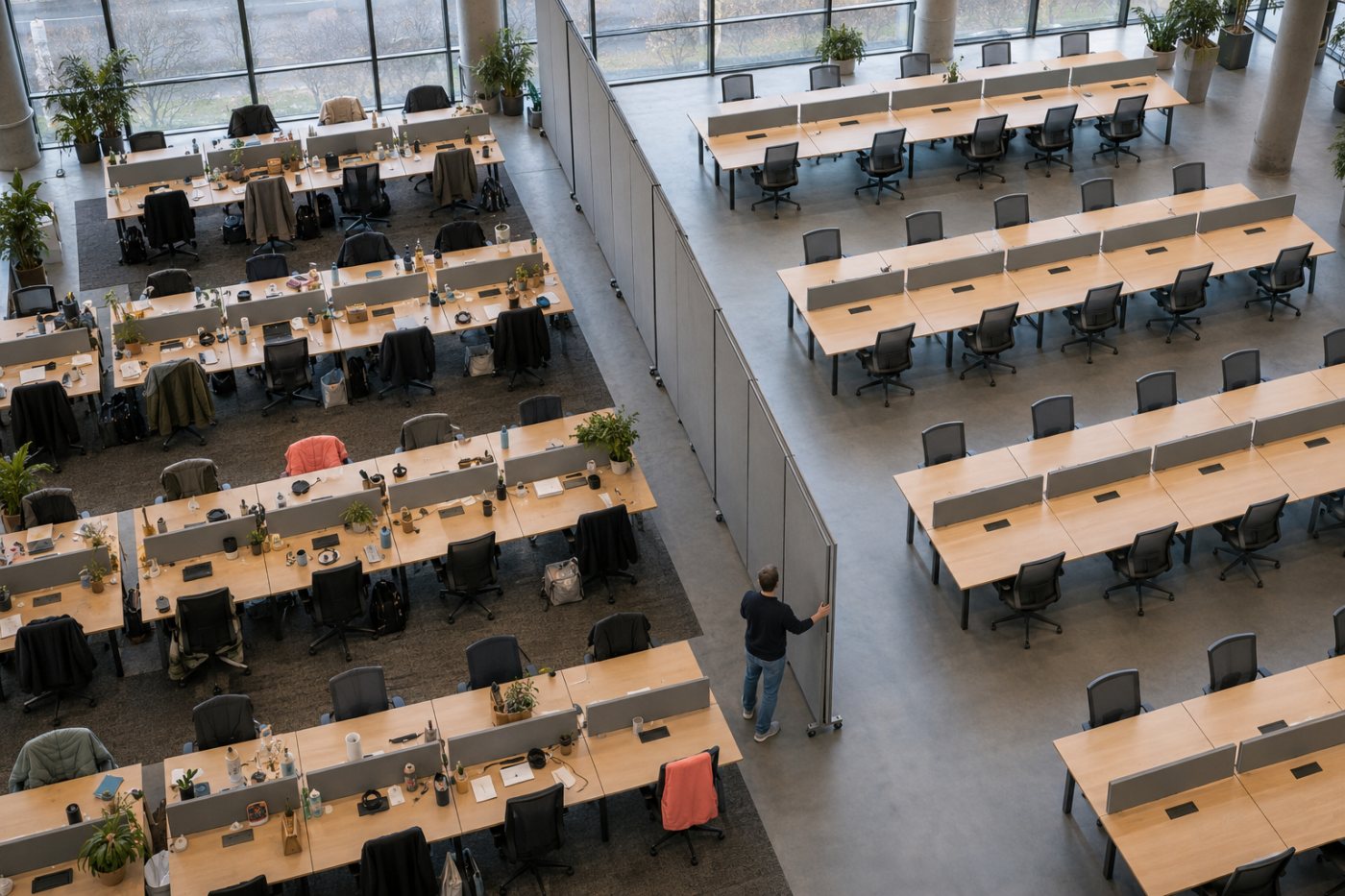 Vergelijking van Nederlandse organisaties die personeelsgroei verwachten en organisaties die daarvoor kantoorruimte reserveren.