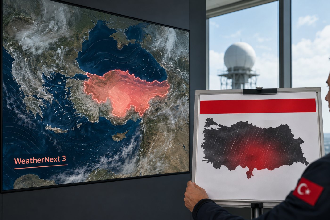 Türkiye için deneysel WeatherNext 3 tahmini ile resmî meteorolojik uyarının ayrılması