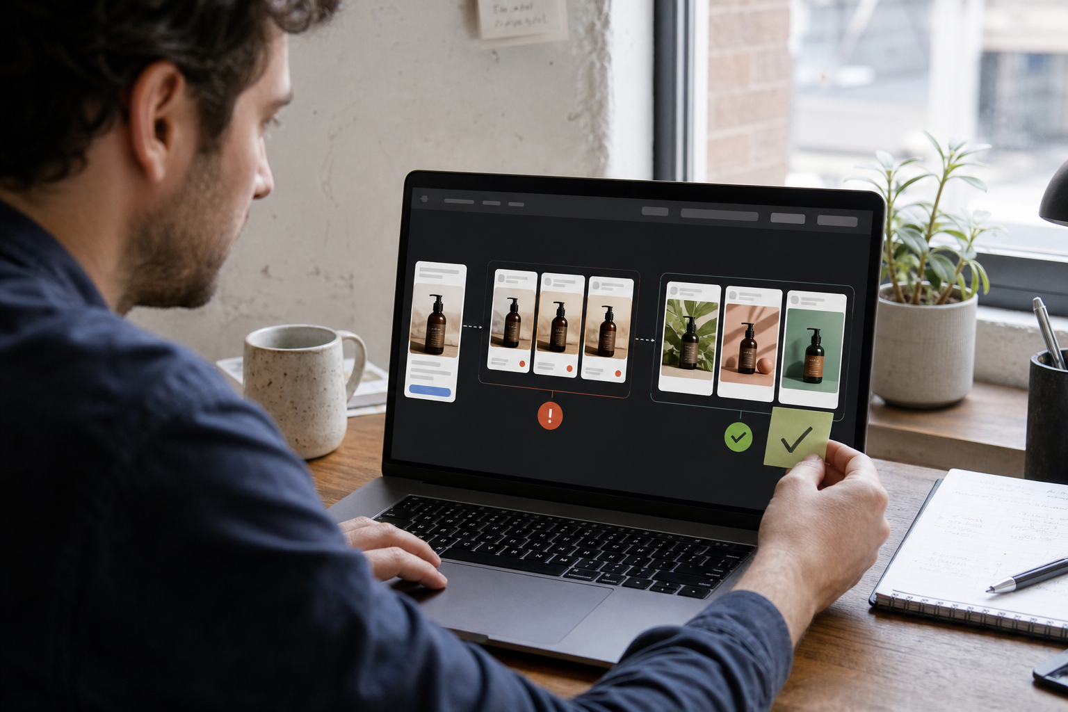 A founder reviewing creative fatigue signals before refreshing Meta ads