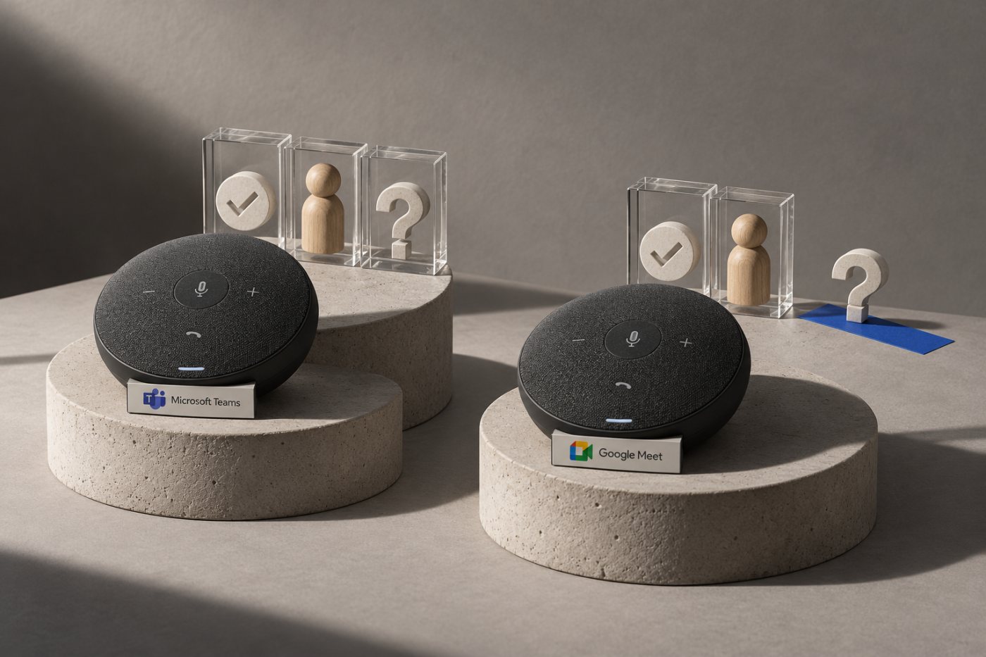 Teams og Google Meet knyttes til hvert sitt møtereferat, der beslutninger og åpne spørsmål må skilles.