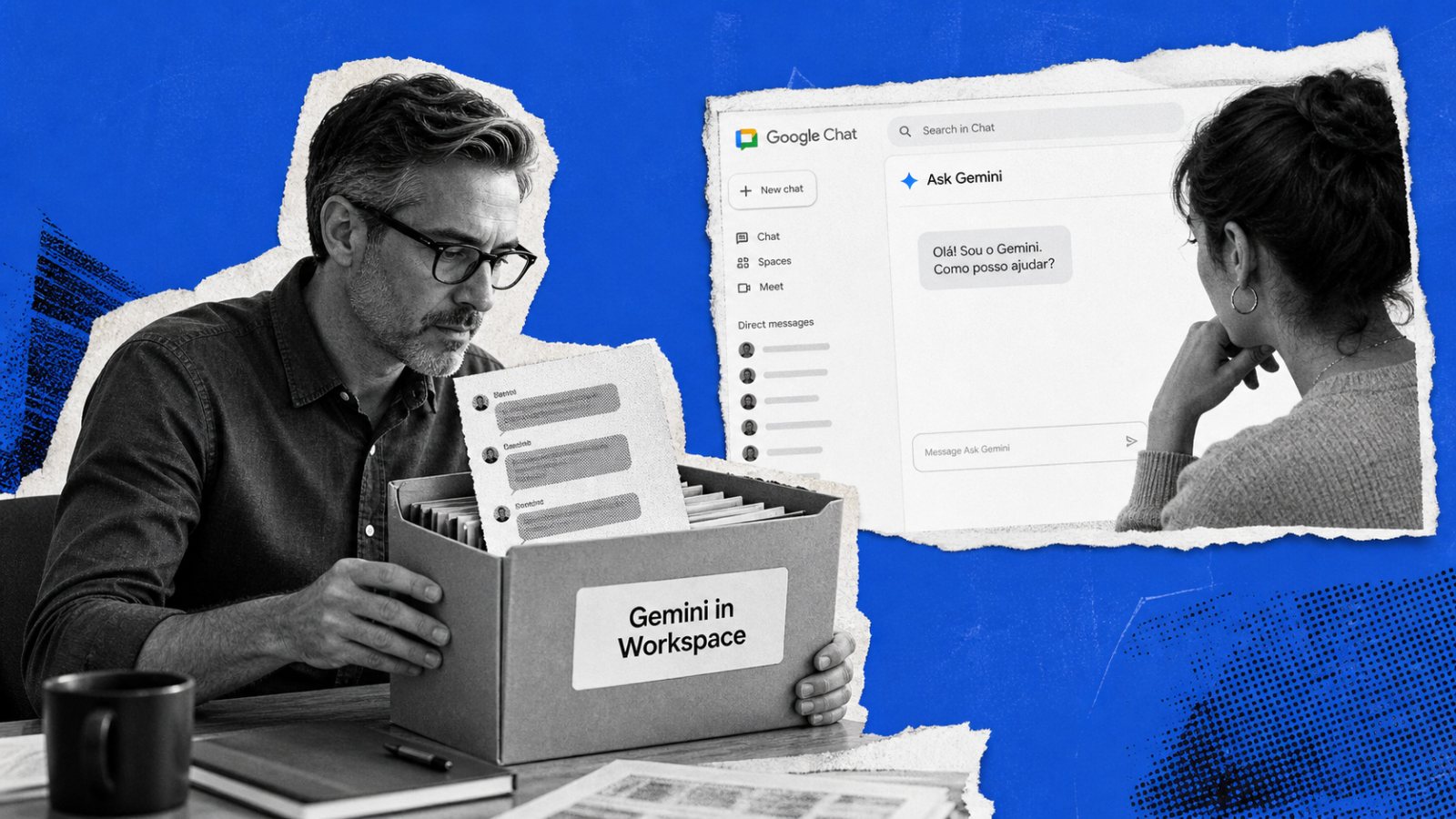 Ask Gemini substitui o painel no Google Chat — o histórico não será migrado