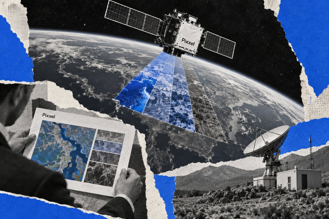 Cadena de Pixxel desde la observación orbital hasta el análisis de datos para decisiones institucionales.
