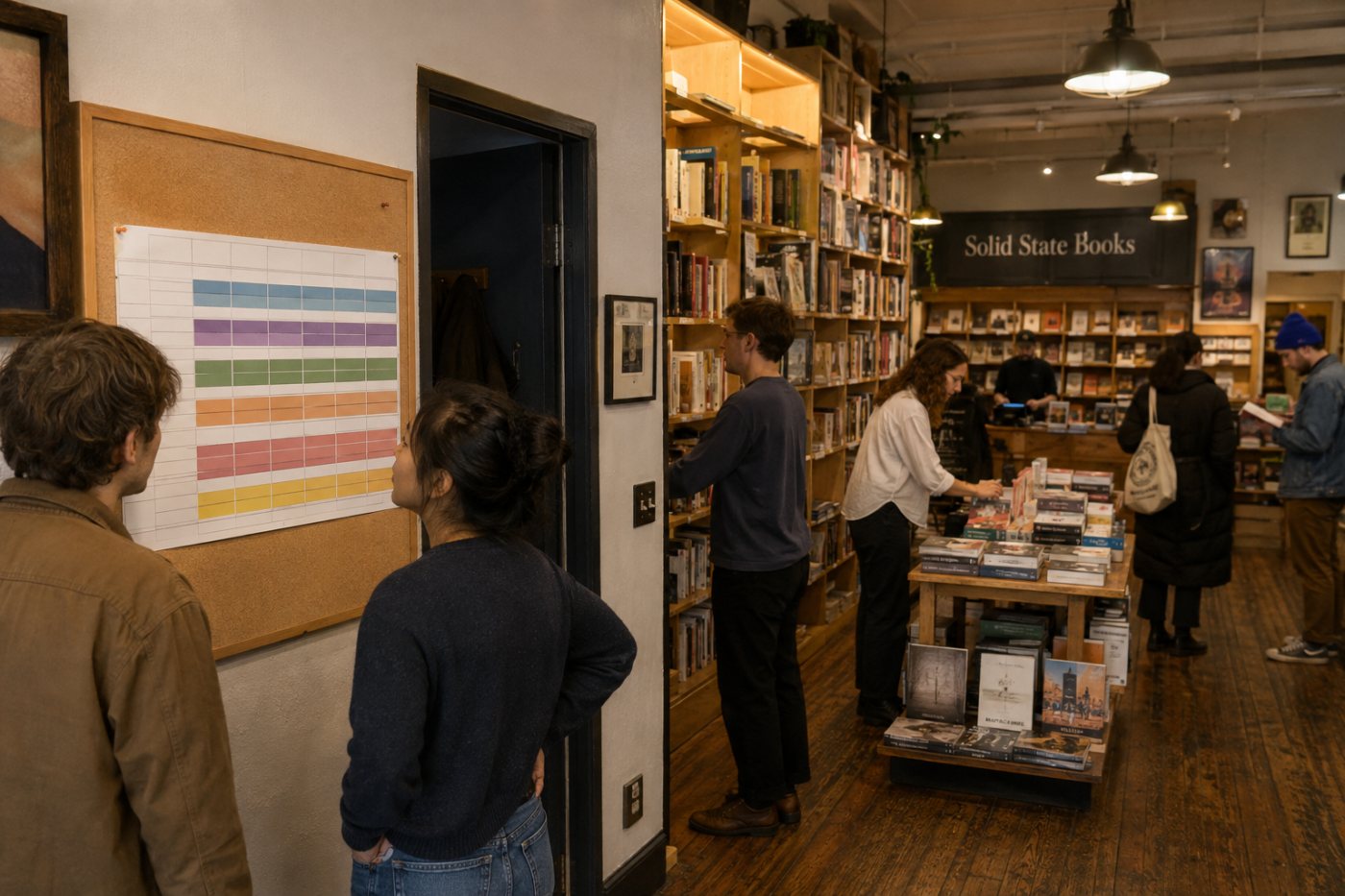 Escala da livraria preserva as horas regulares e a cobertura de funcionários protegidas pelo acordo.