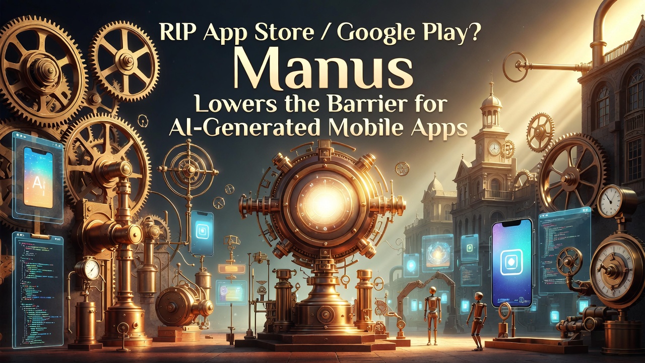 RIP App Store / Google Play? Manus Lowers the Barrier for AI-Generated Mobile Apps