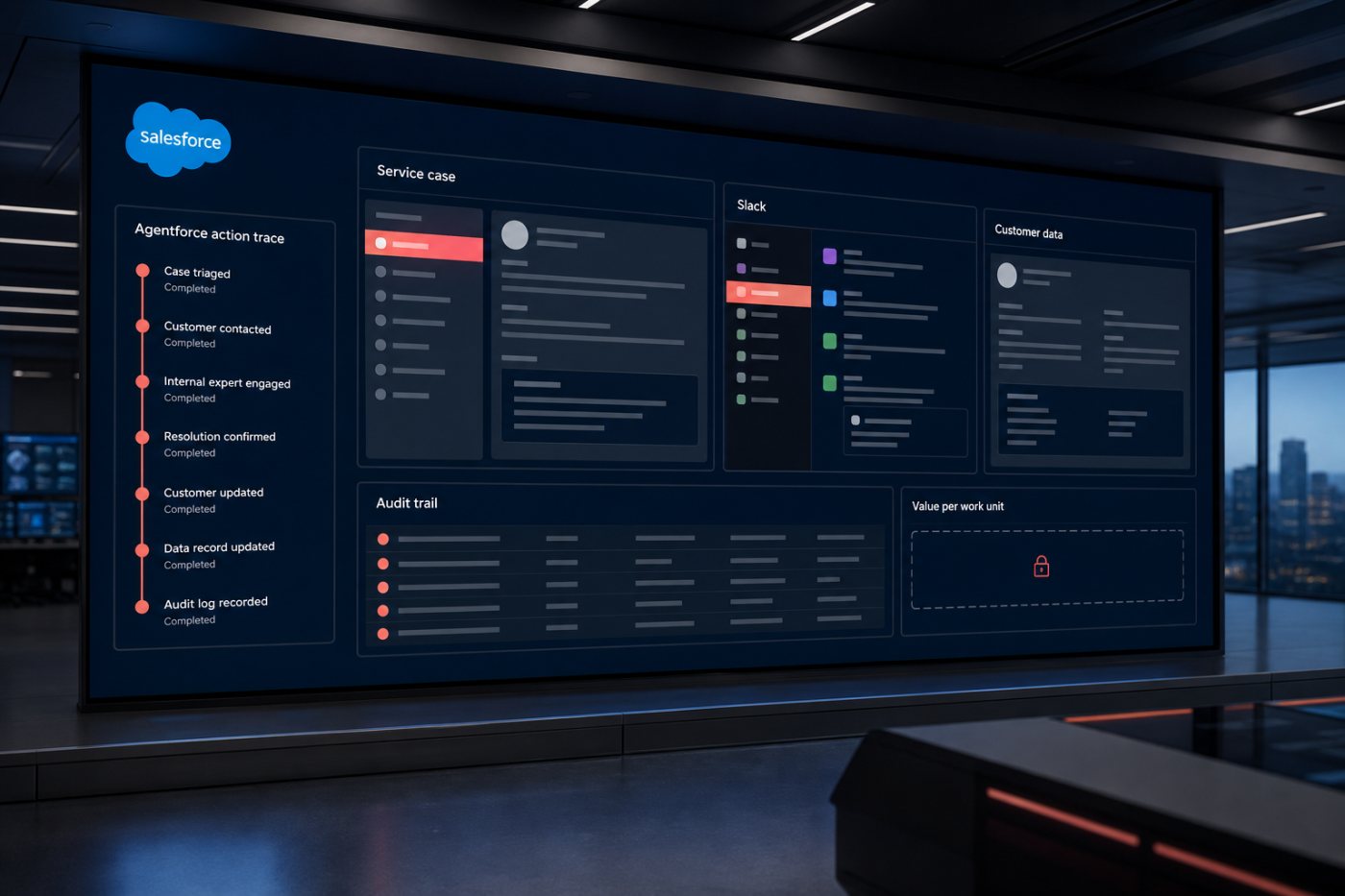 Salesforce-এর Agentforce ও Slack কার্যক্রমে দ্বিতীয় প্রান্তিকে ৩.২ বিলিয়ন agentic work unit সরবরাহ এবং বিস্তৃত AI আয়ের পরিধি