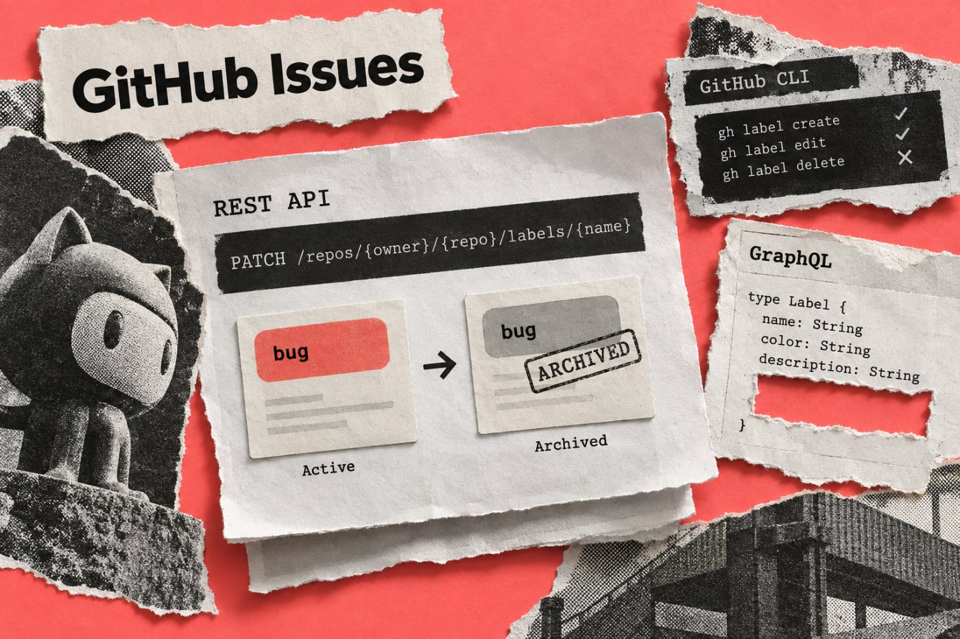 GitHub etiket arşivlemede CLI ve GraphQL eksikliğine karşı REST API yolunun bulunması