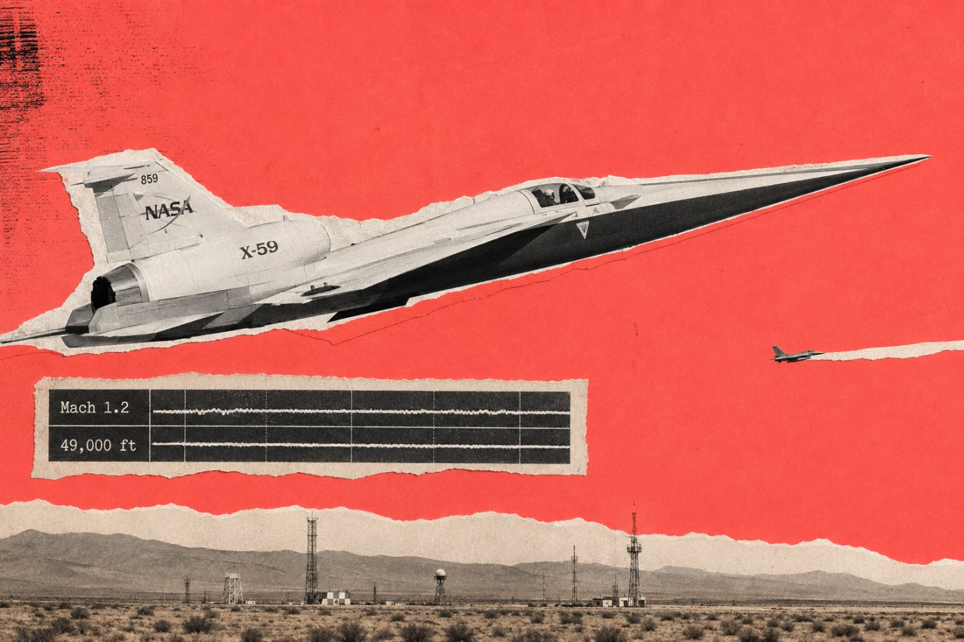 Edwards পরীক্ষাক্ষেত্রের ওপর X-59-এর স্থিতিশীল supersonic উড়ান ও performance data সংগ্রহ
