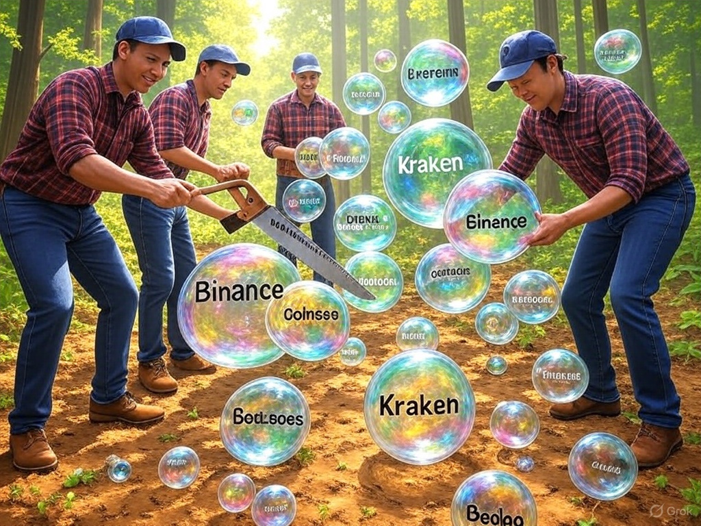 Crypto Exchanges Are Sawing Off the Branch They Sit On: They Have No Choice as the Crypto Pie Shrinks Catastrophically