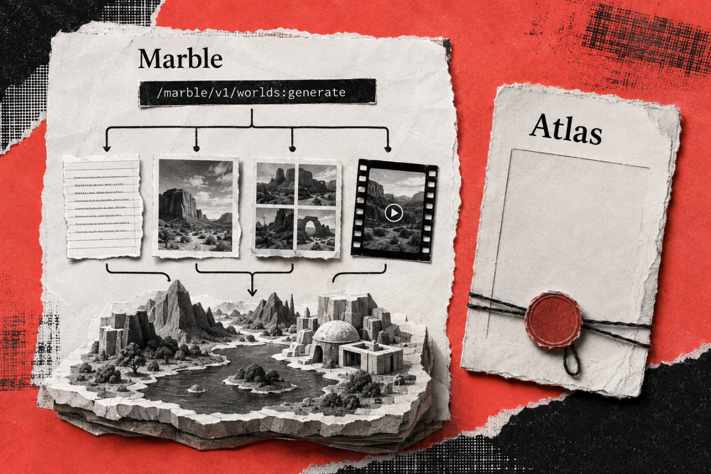 공개된 Marble API 입력 절차와 일반 API가 없는 Atlas 초기 접근 상태의 차이