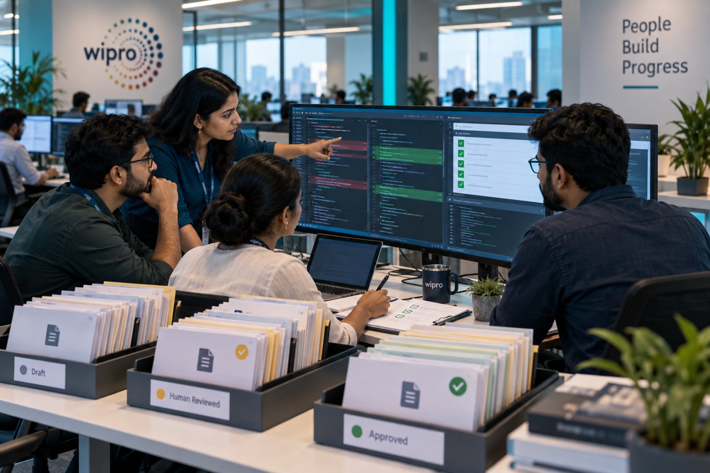 Wipro-র একই প্রকৌশলী দল AI সহায়তায় বেশি কাজ সম্পন্ন করছে, কিন্তু কর্মীরা দায়িত্বে বহাল আছেন