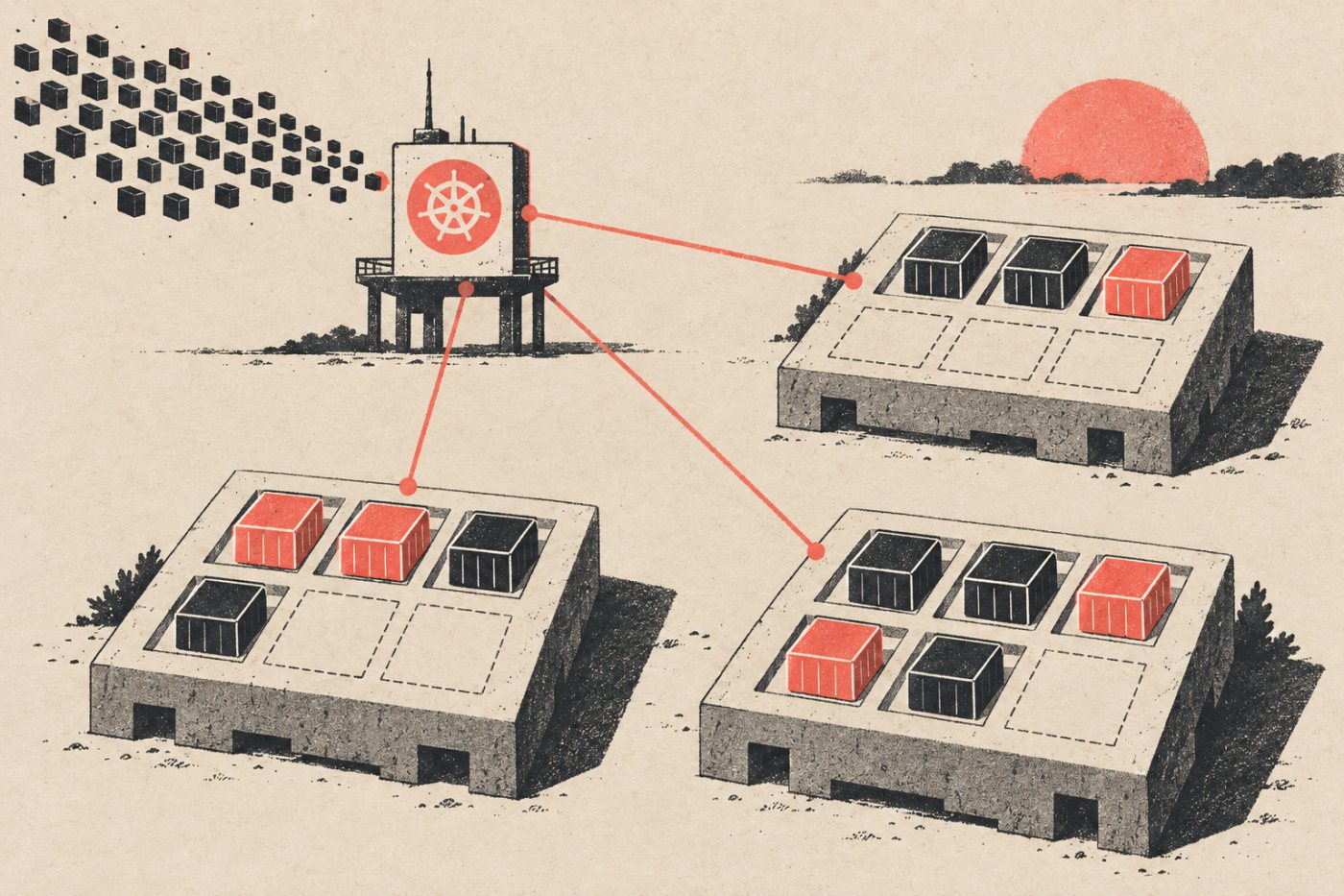 Kubernetes ajustează numărul de replici ale aplicației când metricile indică o cerere mai mare.