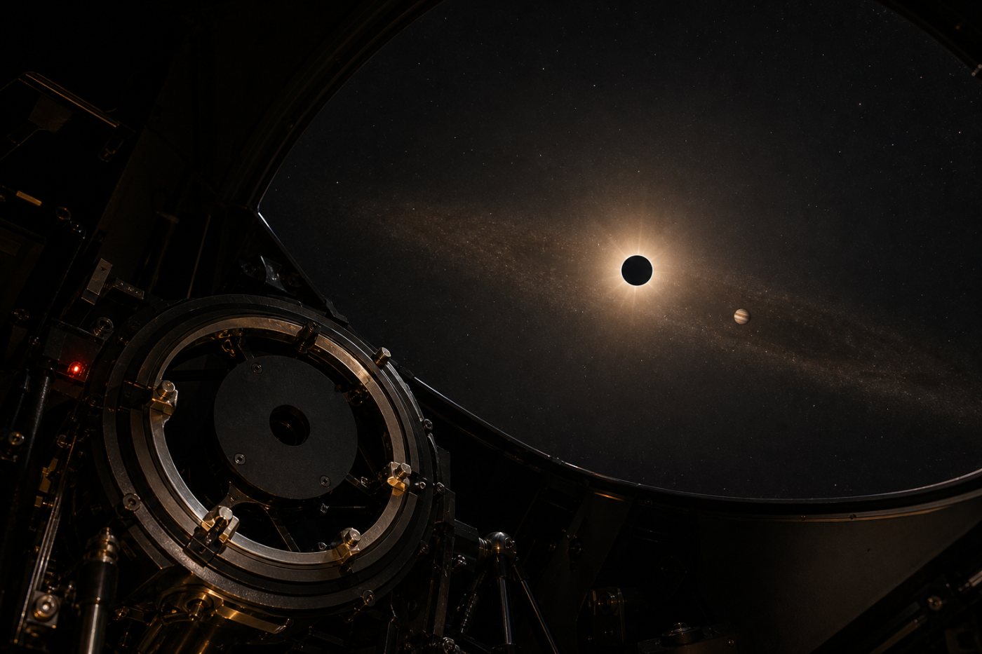 Roman-এর coronagraph নক্ষত্রের আলো দমন করে পাশে থাকা বৃহস্পতি-সদৃশ গ্রহকে দৃশ্যমান করছে