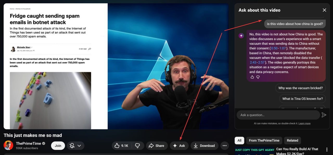 ? YouTube Integrates Gemini AI with New 'Ask' Button: Your Video Q&A Just Got Smarter