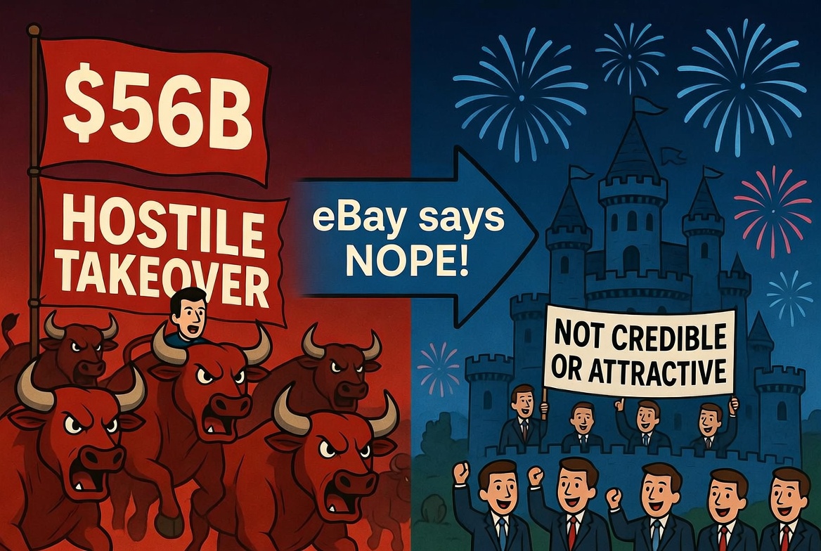 eBay Board Rejects GameStop’s $56 Billion Hostile Takeover Bid as “Not Credible or Attractive”