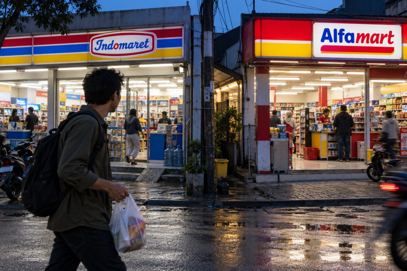 Tarif pembayaran Indomaret berbeda antara DOKU dan Midtrans, sementara tarif Alfamart sama.