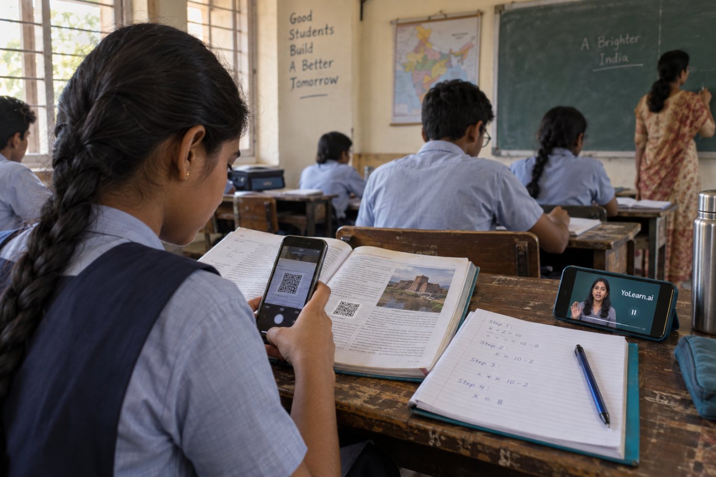 Headword ও KIPS-এর পাঠ্যবই থেকে YoLearn.ai-চালিত content-aligned tutor ব্যবহারের প্রক্রিয়া