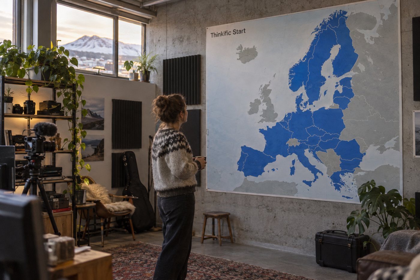Ísland er utan birts lista yfir lönd þar sem Thinkific Payments er í boði.