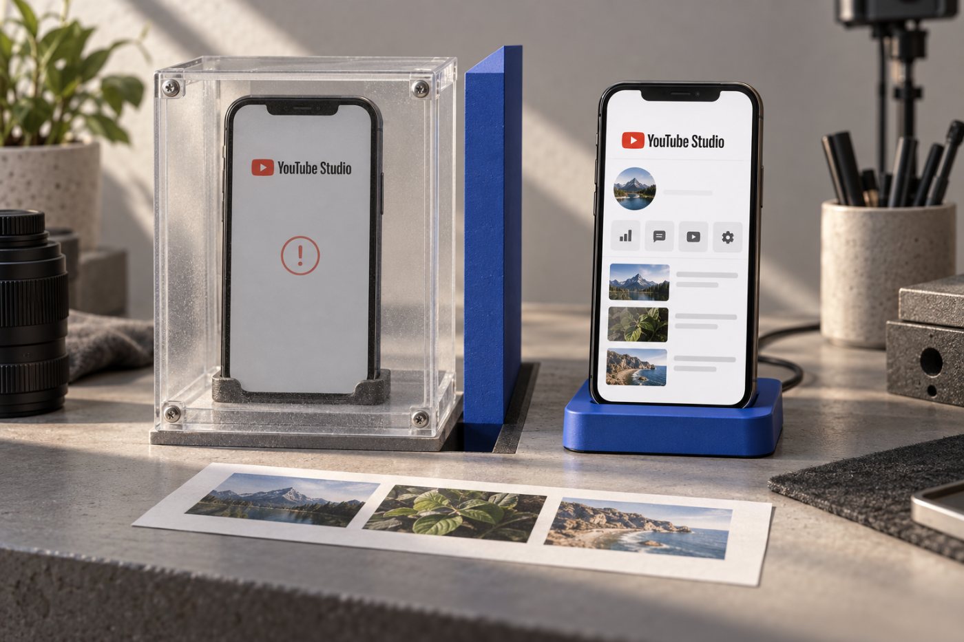 Ponsel produksi cadangan masih memakai YouTube Studio 24.31.6 setelah batas dukungan berakhir.
