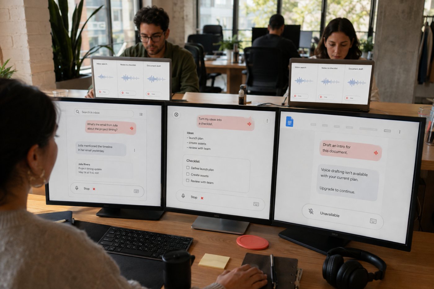 Google AI Plus recibe Gmail Live y Keep Live, mientras Pro y Ultra también acceden a Docs Live.