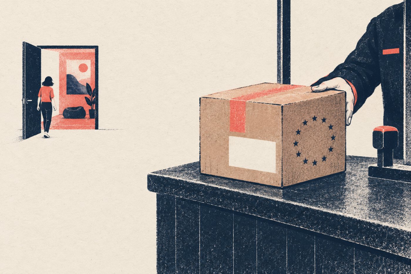 Une commande de marchandise destinée à l’Union européenne et une adhésion numérique impliquent des traitements distincts.
