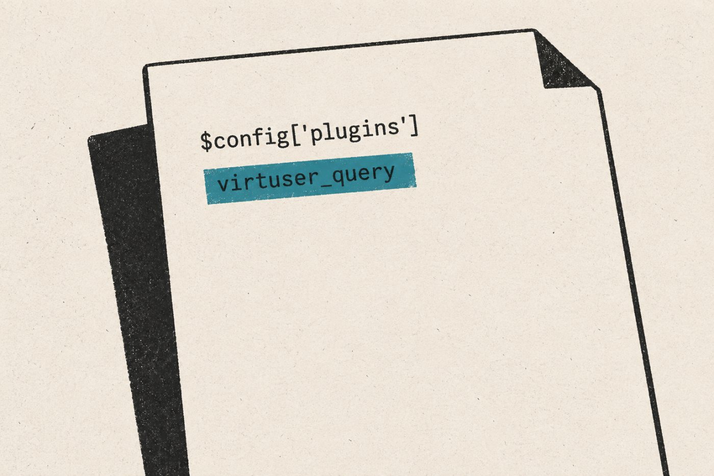 Додатак virtuser_query наведен је у листи активних додатака Roundcube-а.