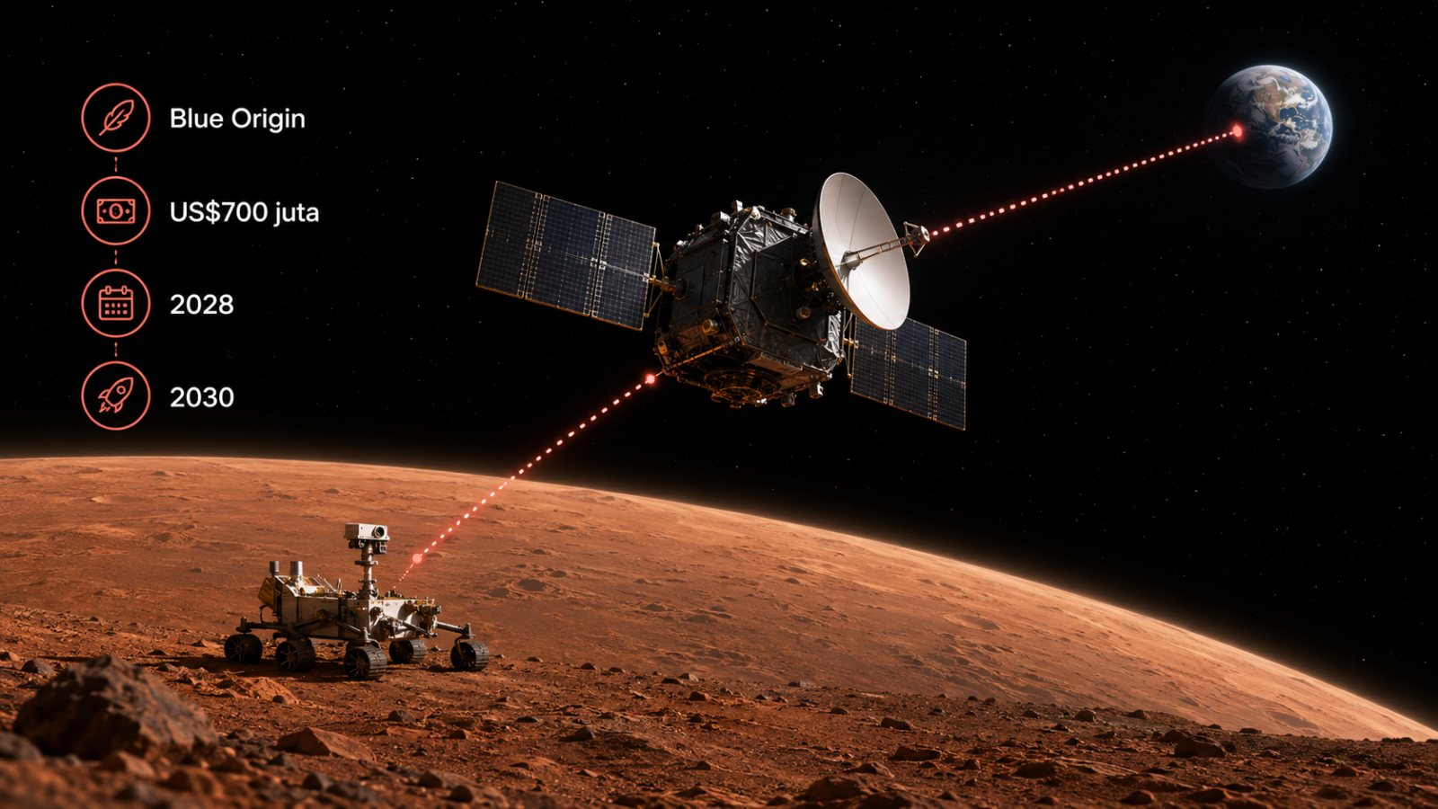 Blue Origin membangun jaringan Mars—kontraknya bernilai hingga US$700 juta