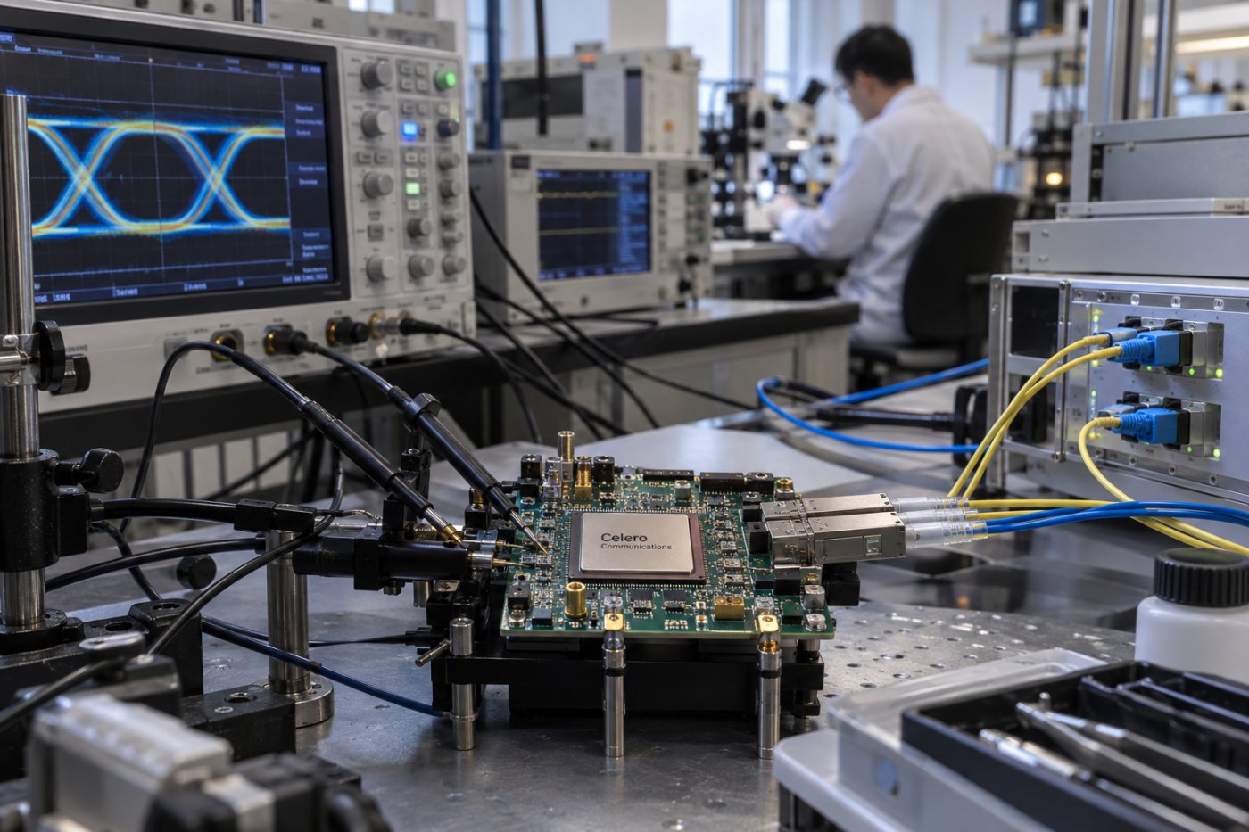 Das 2-nm-DSP-Silizium von Celero wird für kohärente Verbindungen von 1,6T bis 3,2T geprüft.