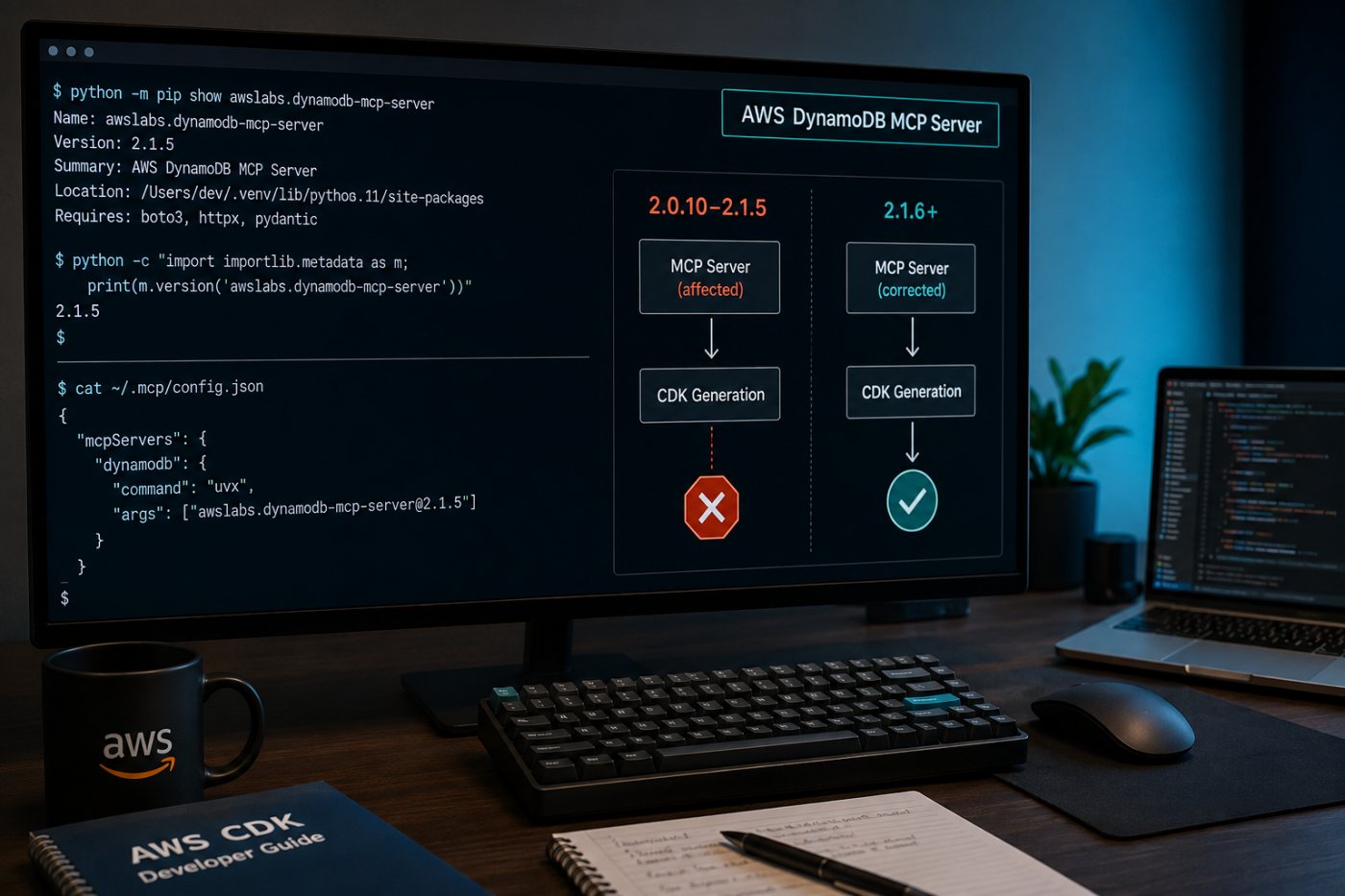 فحص نسخة AWS DynamoDB MCP Server وعزل الإصدارات المتأثرة قبل التوليد