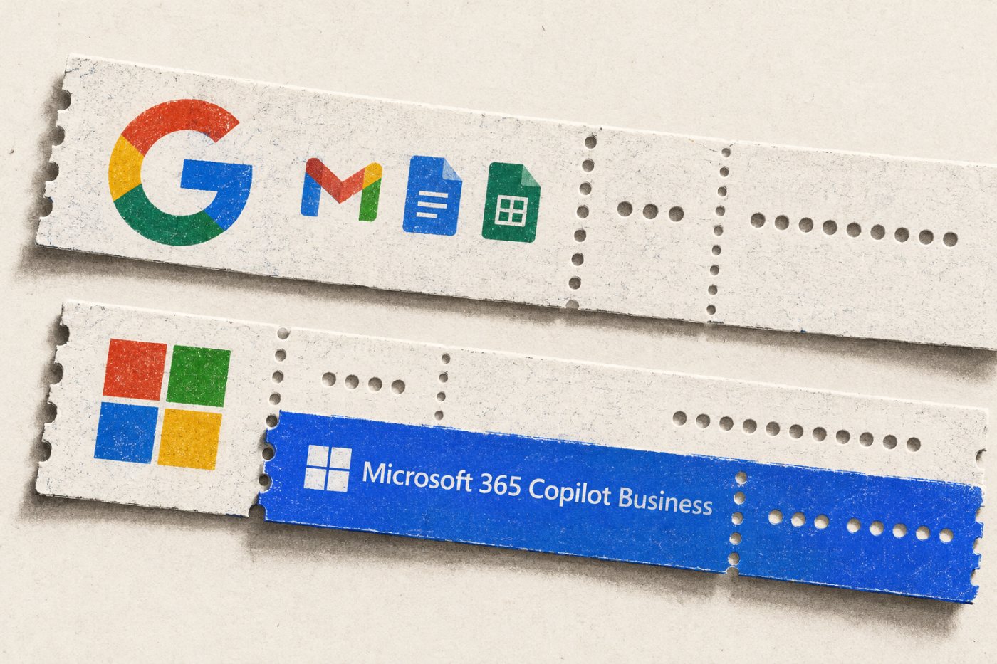 10 და 50 მომხმარებლისთვის Google Workspace-ისა და Microsoft 365-ის საბაზო და სრული AI გეგმების წლიური ხარჯები განსხვავდება.