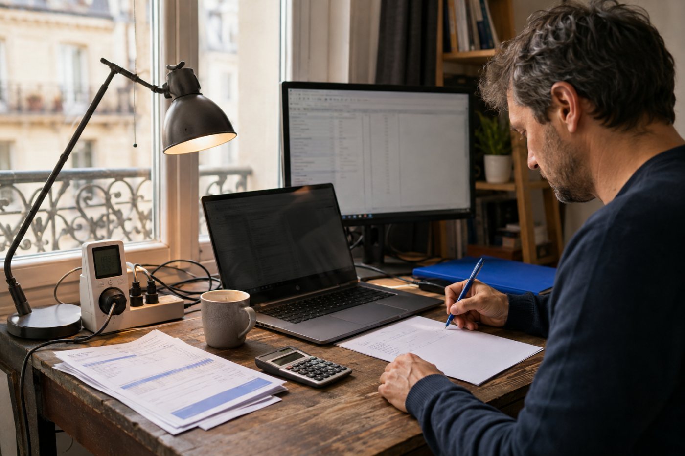 Calcul de la part professionnelle d’électricité à partir des équipements, du temps d’usage et du prix du kilowattheure