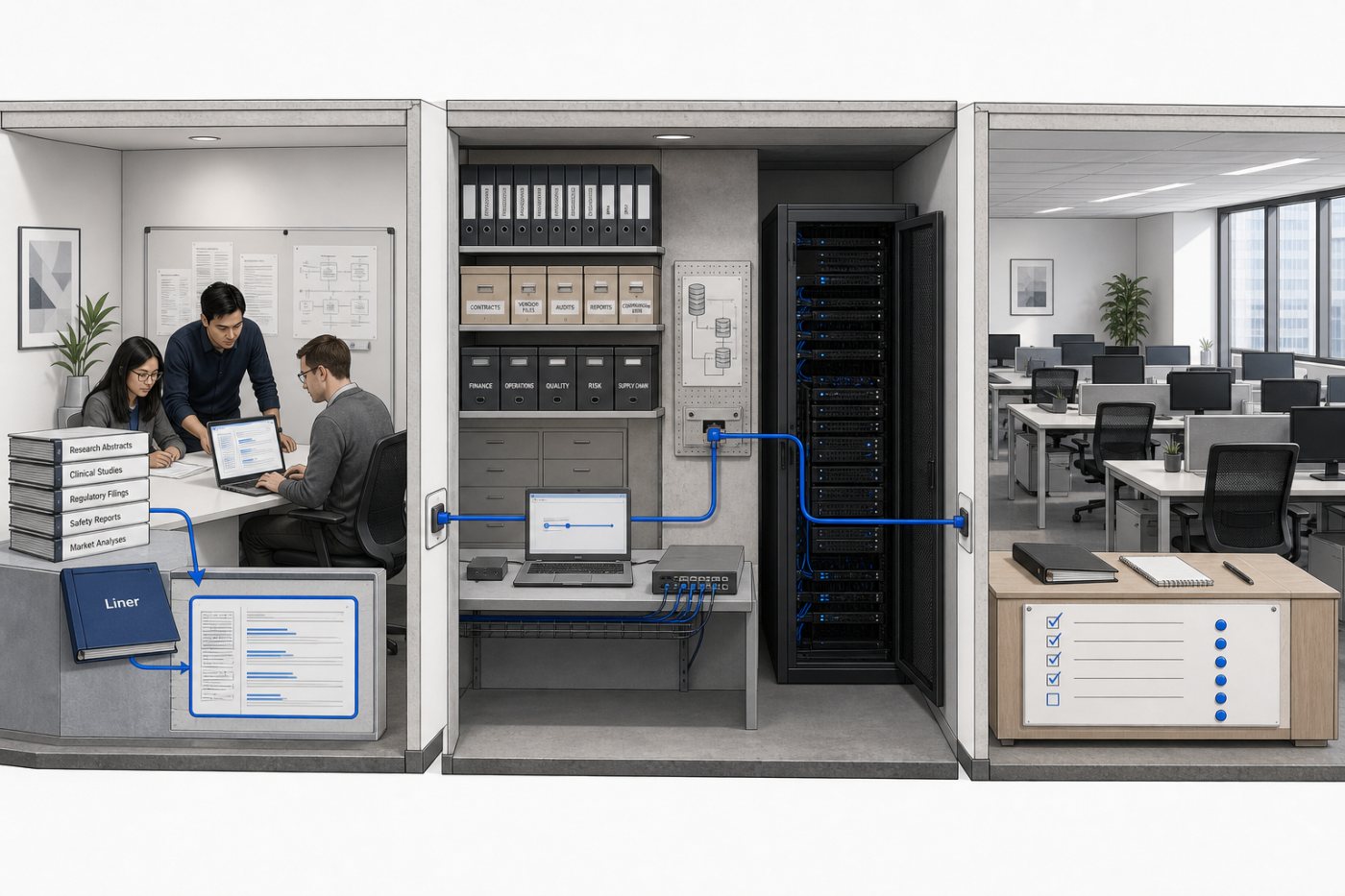 Liner’s enterprise team takes its search-agent technology from proof of concept to an integrated organizational workflow.