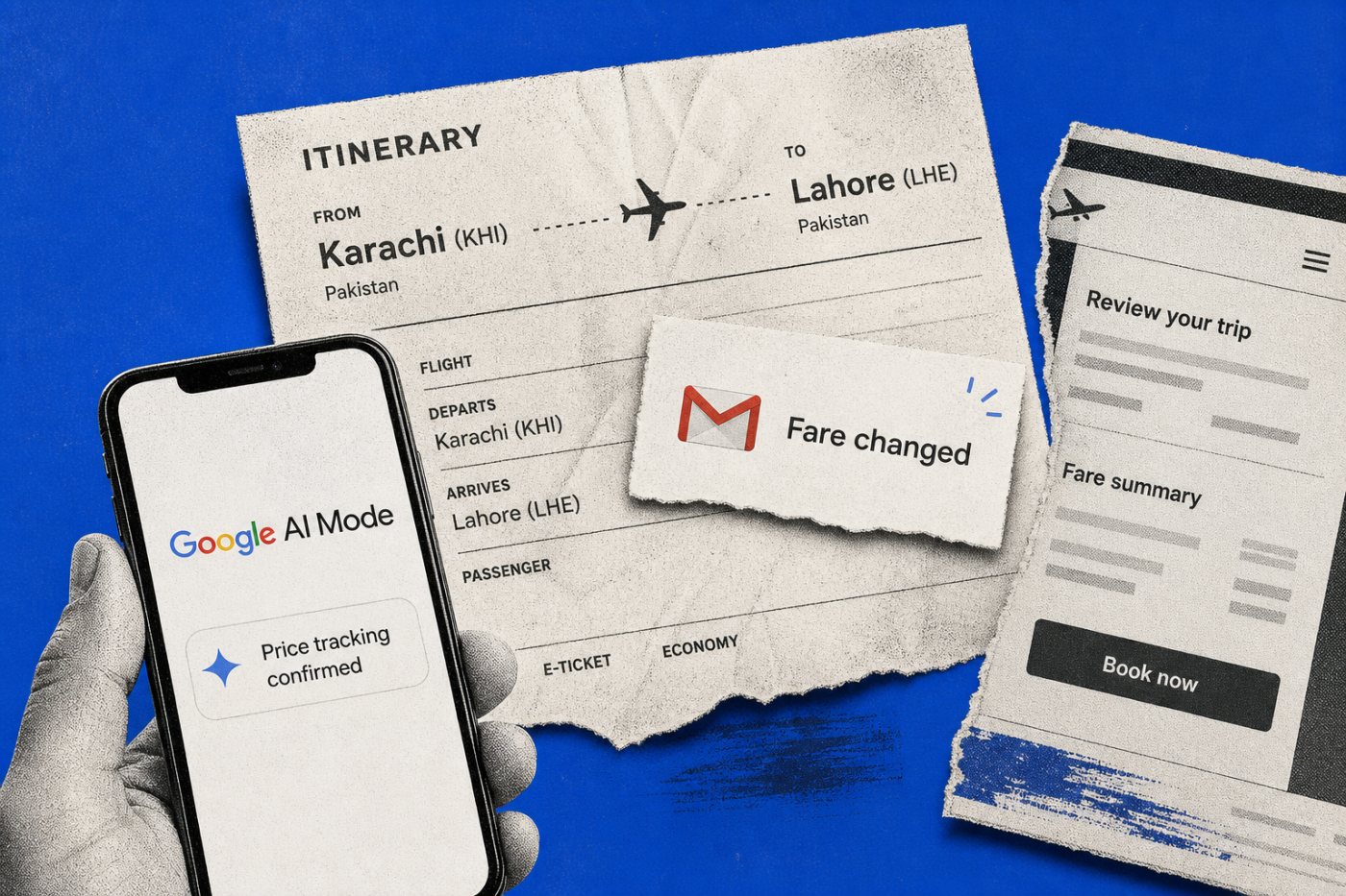 پاکستانی سفر کی پرواز AI Mode میں track ہوتی ہے اور قیمت بدلنے پر ای میل alert آتا ہے۔