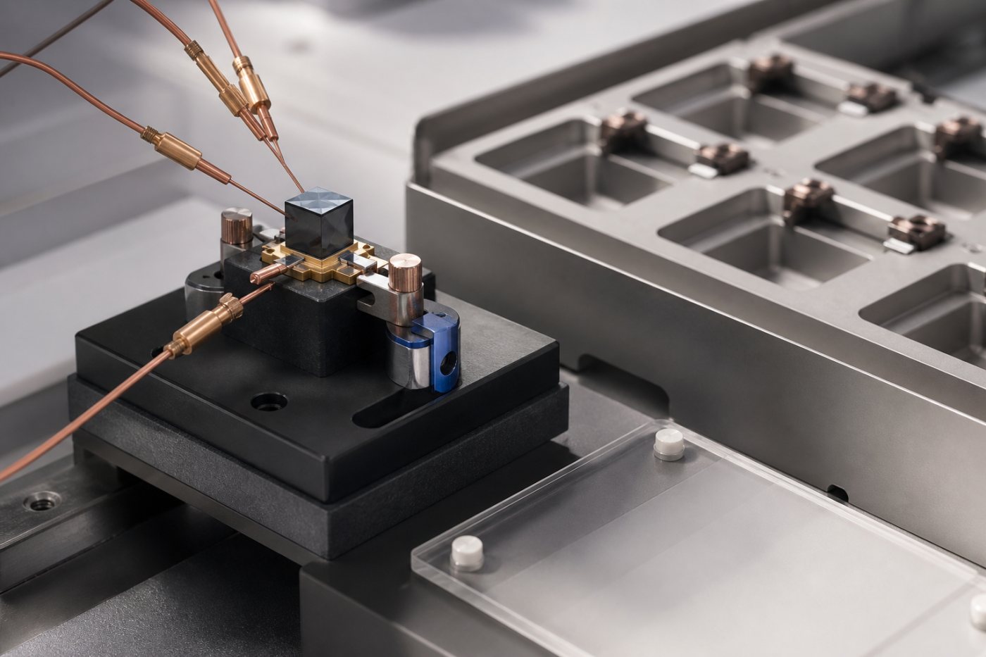 Un composant GaN revêtu attend des mesures comparatives capables d’établir un gain thermique.