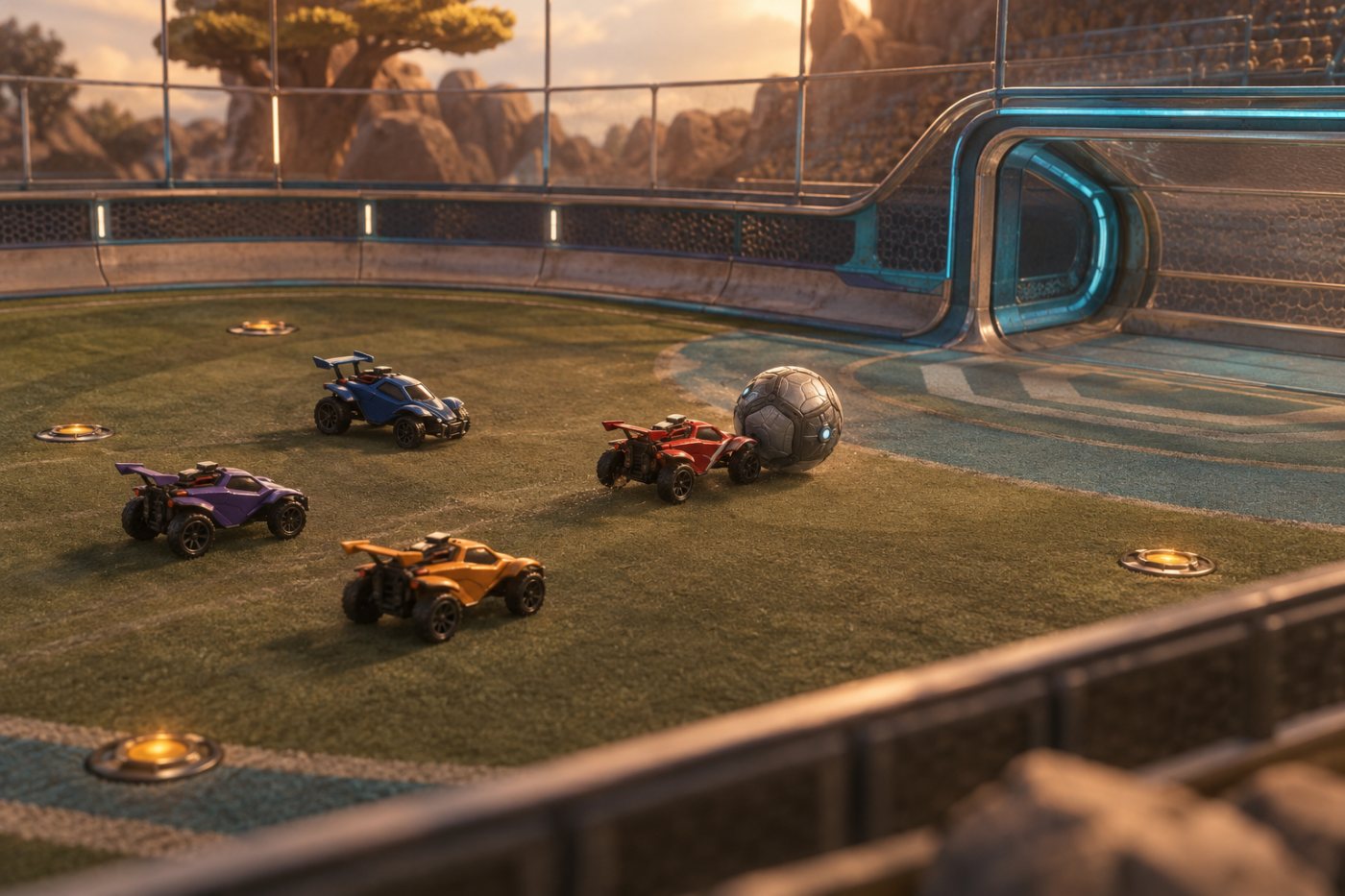 MIRA мадэлюе развіццё матча Rocket League ў адказ на дзеянні ўдзельнікаў.