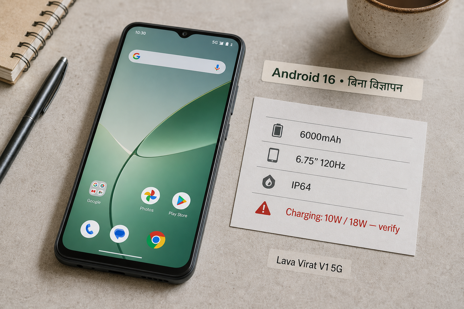 Lava Virat V1 5G की 6,000 एमएएच बैटरी और चार्जिंग क्षमता पर रिपोर्टों का अंतर