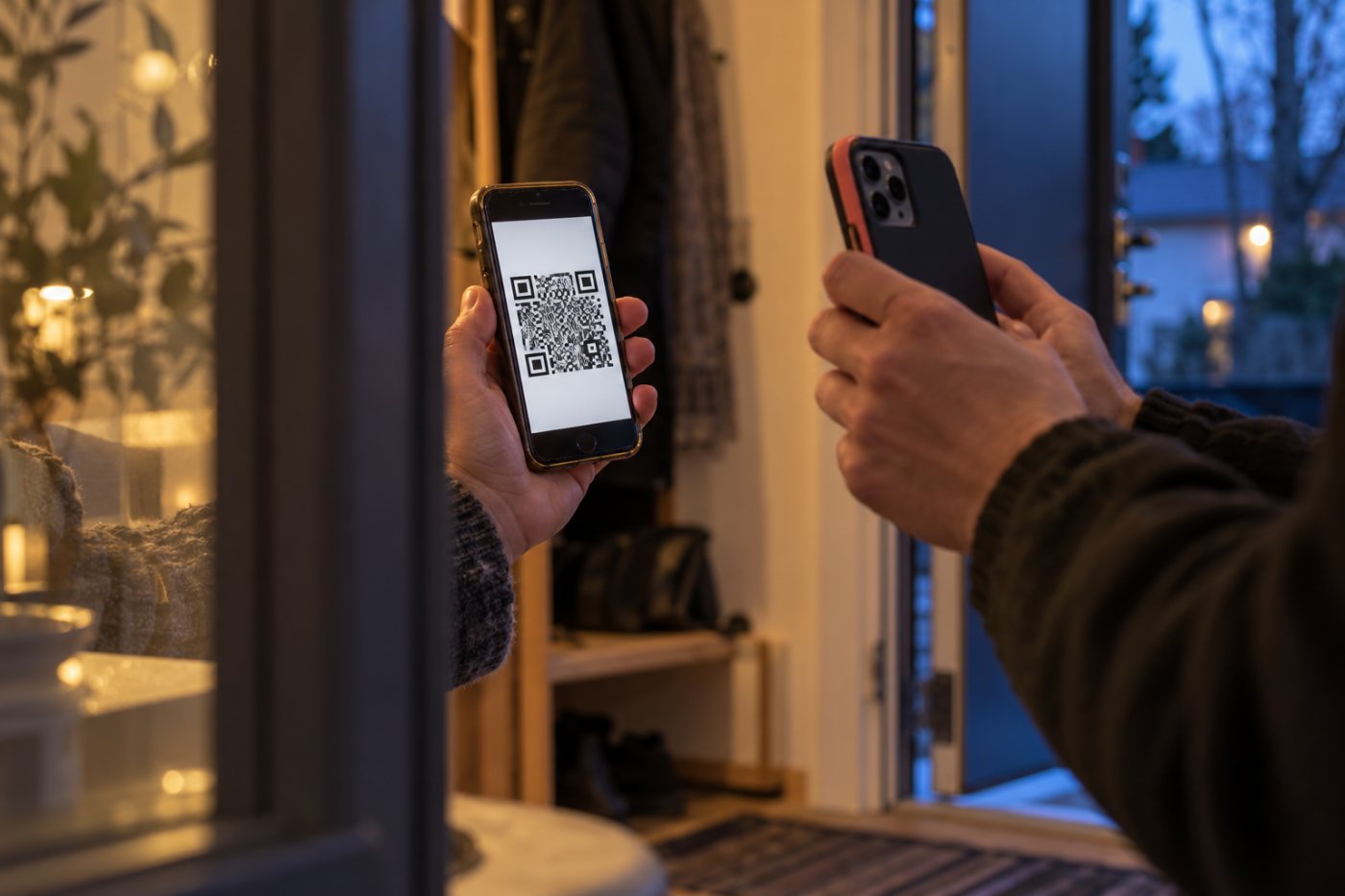 Google Authenticatori koodide QR-ülekanne vanast telefonist uude enne vana seadme kustutamist.