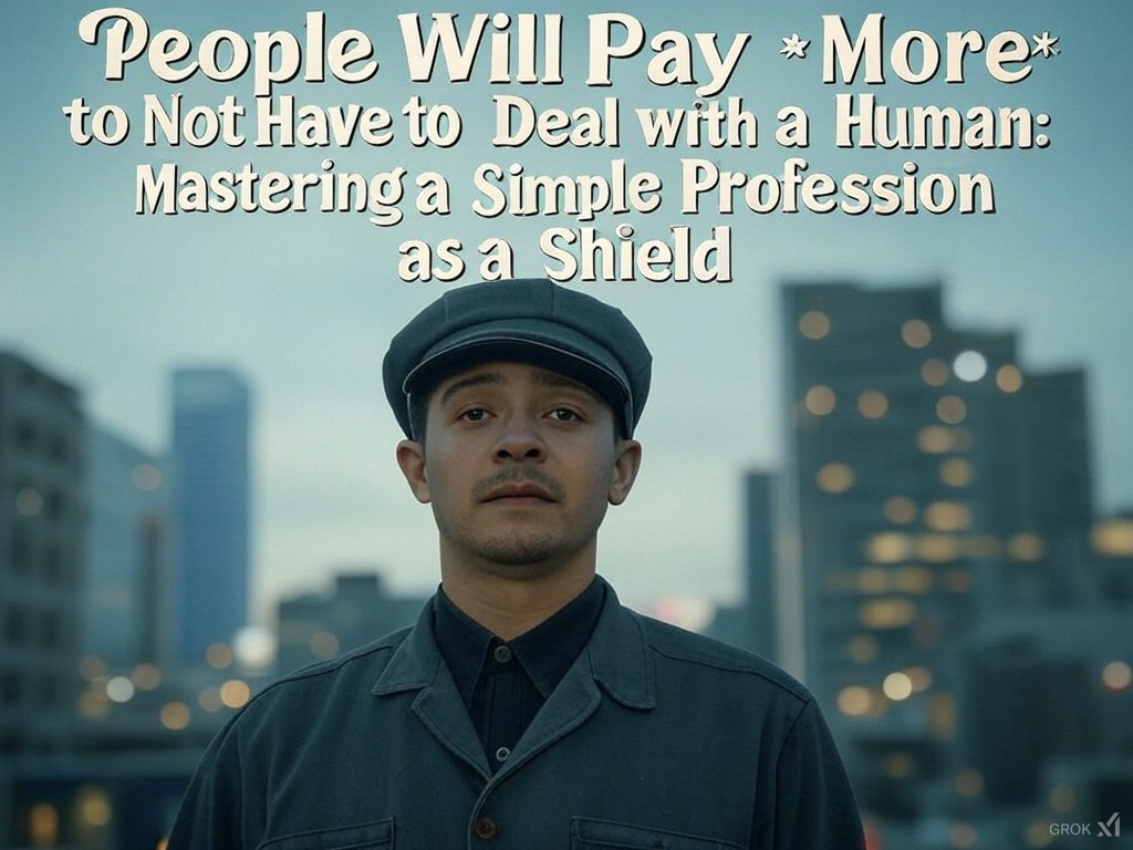 People Will Pay *More* to Not Have to Deal with a Human: Mastering a Simple Profession as a Shield