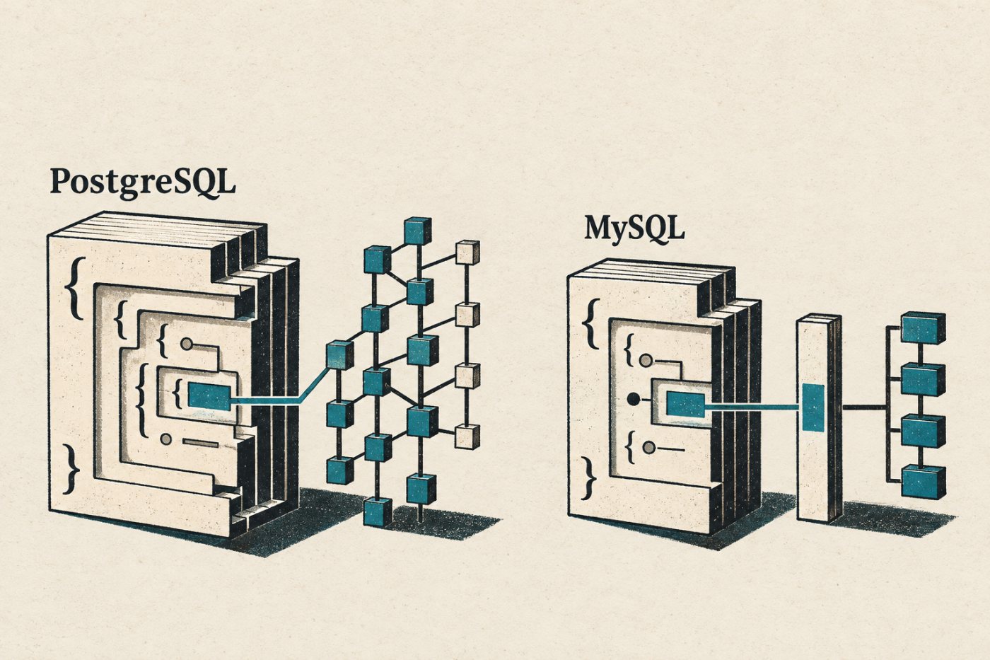 PostgreSQL und MySQL erschließen JSON-Werte über unterschiedliche dokumentierte Indexwege.