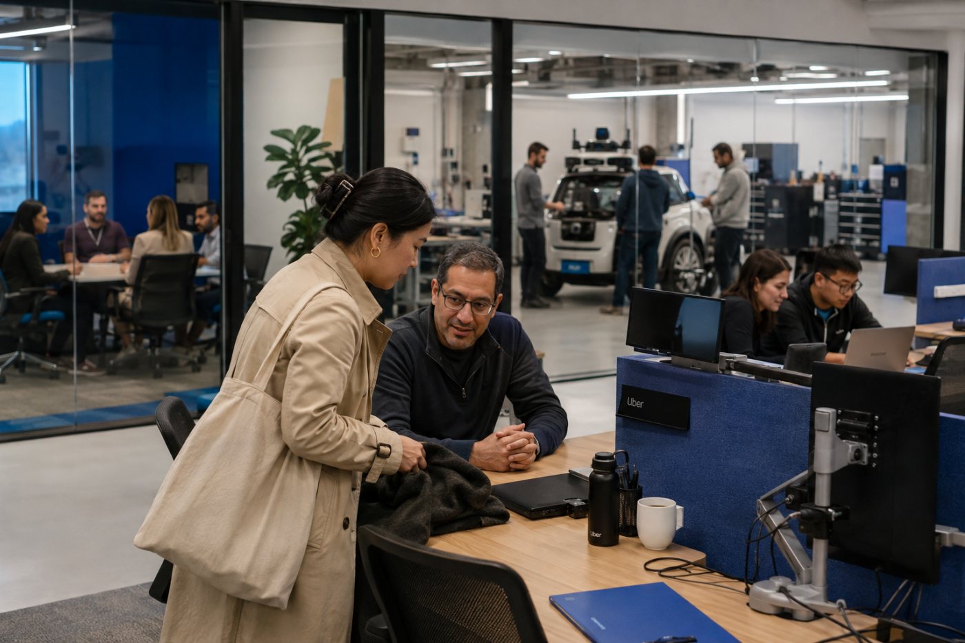 Reestruturação de equipes da Uber ocorre separadamente dos investimentos futuros em mobilidade autônoma.