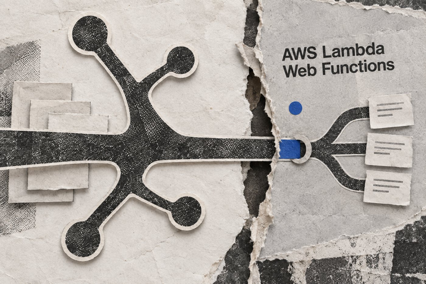Un server Express.js mantiene le proprie route HTTP nella distribuzione su AWS Lambda Web Functions.