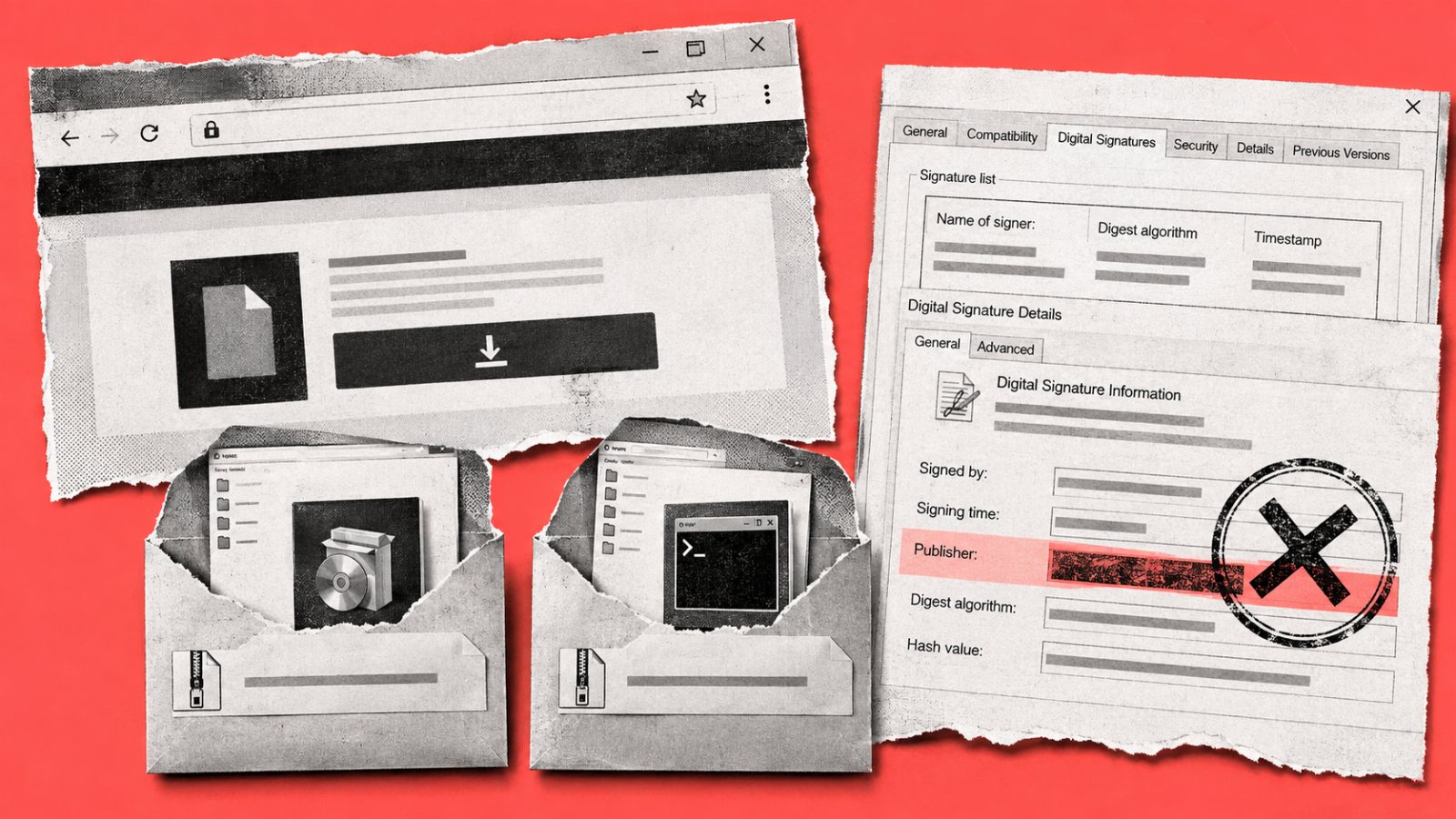 El instalador parece auténtico, pero cambia de carga en cada descarga