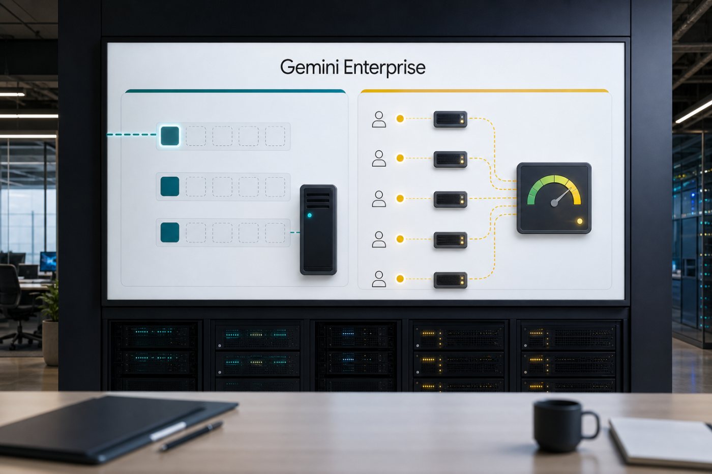 Beban agen Gemini Enterprise yang tidak menentu memakai skema konsumsi, sementara pengguna rutin memakai kuota langganan gabungan.