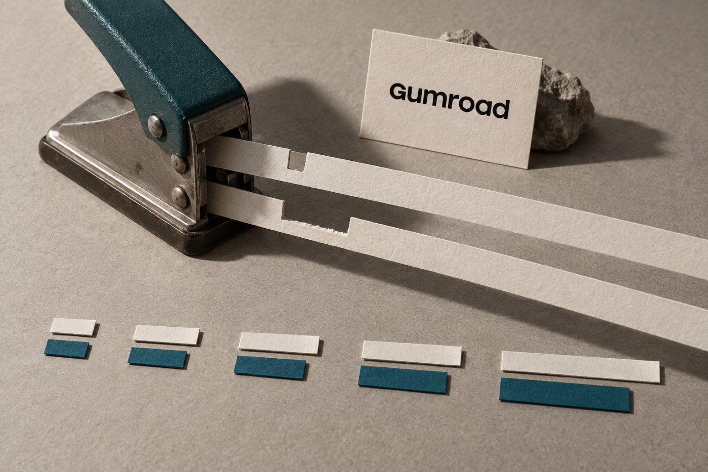 Comparaison du produit net Gumroad pour cinq prix, en vente directe et via Discover.
