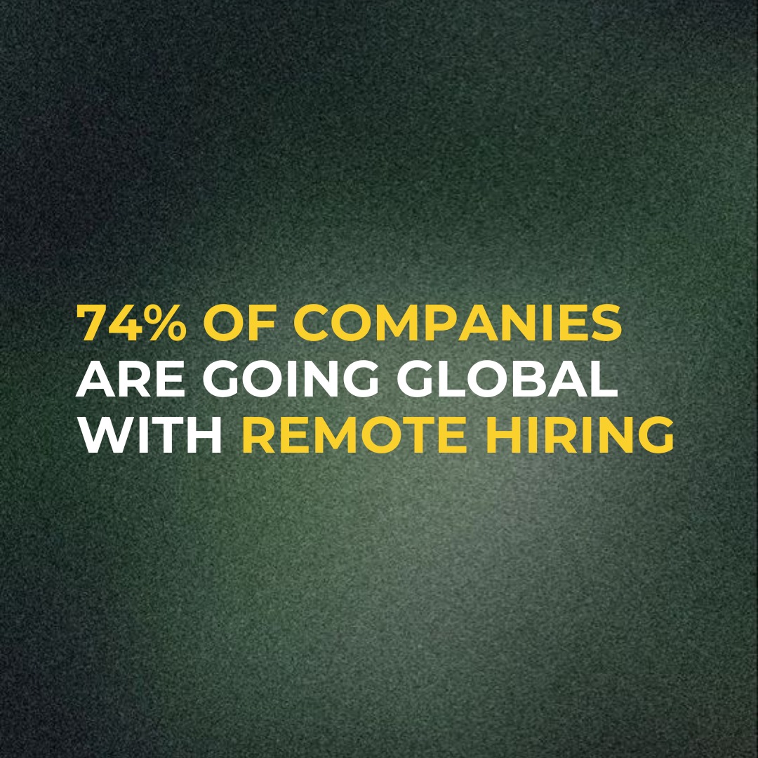 74% of сompanies are going global with remote hiring